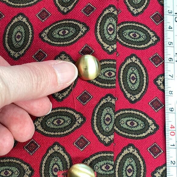 Vintage David Brooks Vest Classic Tailored Paisley Lined Preppy Academia size 6 - Picture 7 of 9